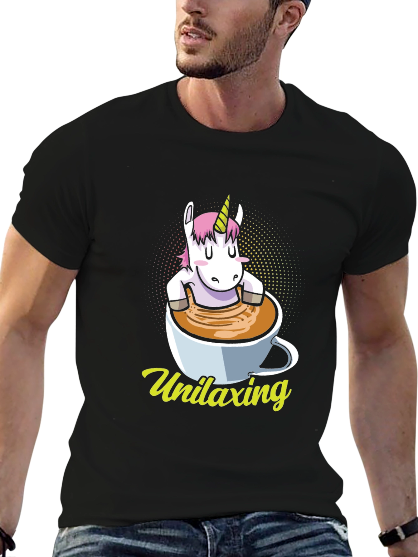 Unilaxing Unicorn Coffee T-Shirt