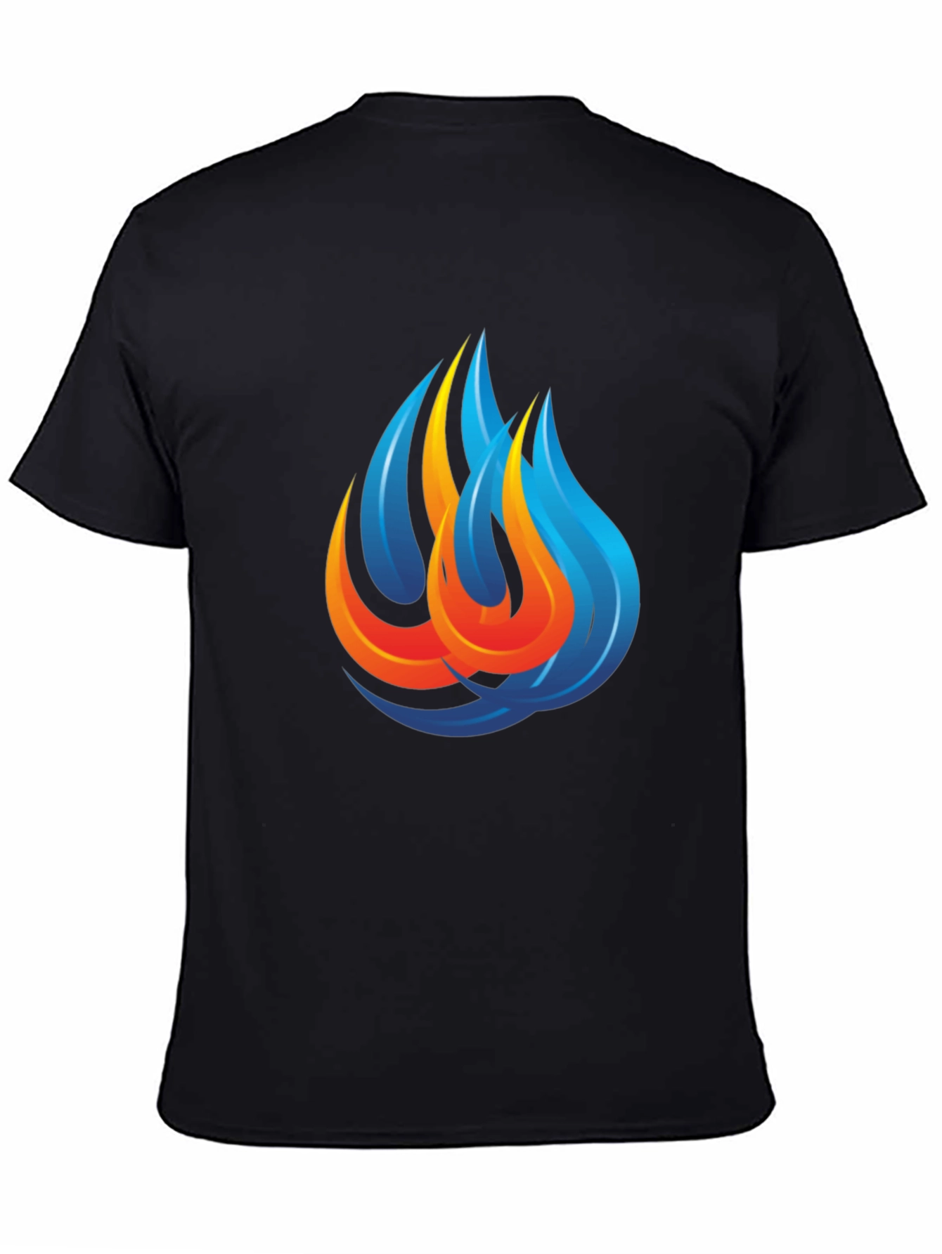 Flame Graphic Black T-Shirt