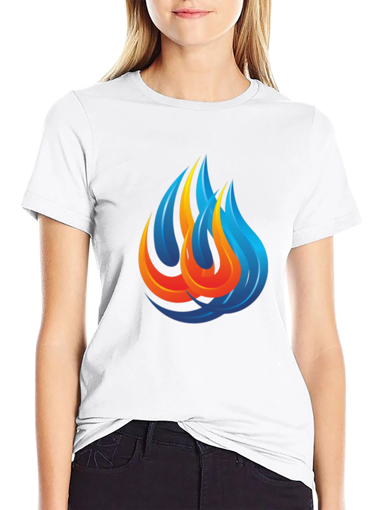 Flame Graphic Black T-Shirt