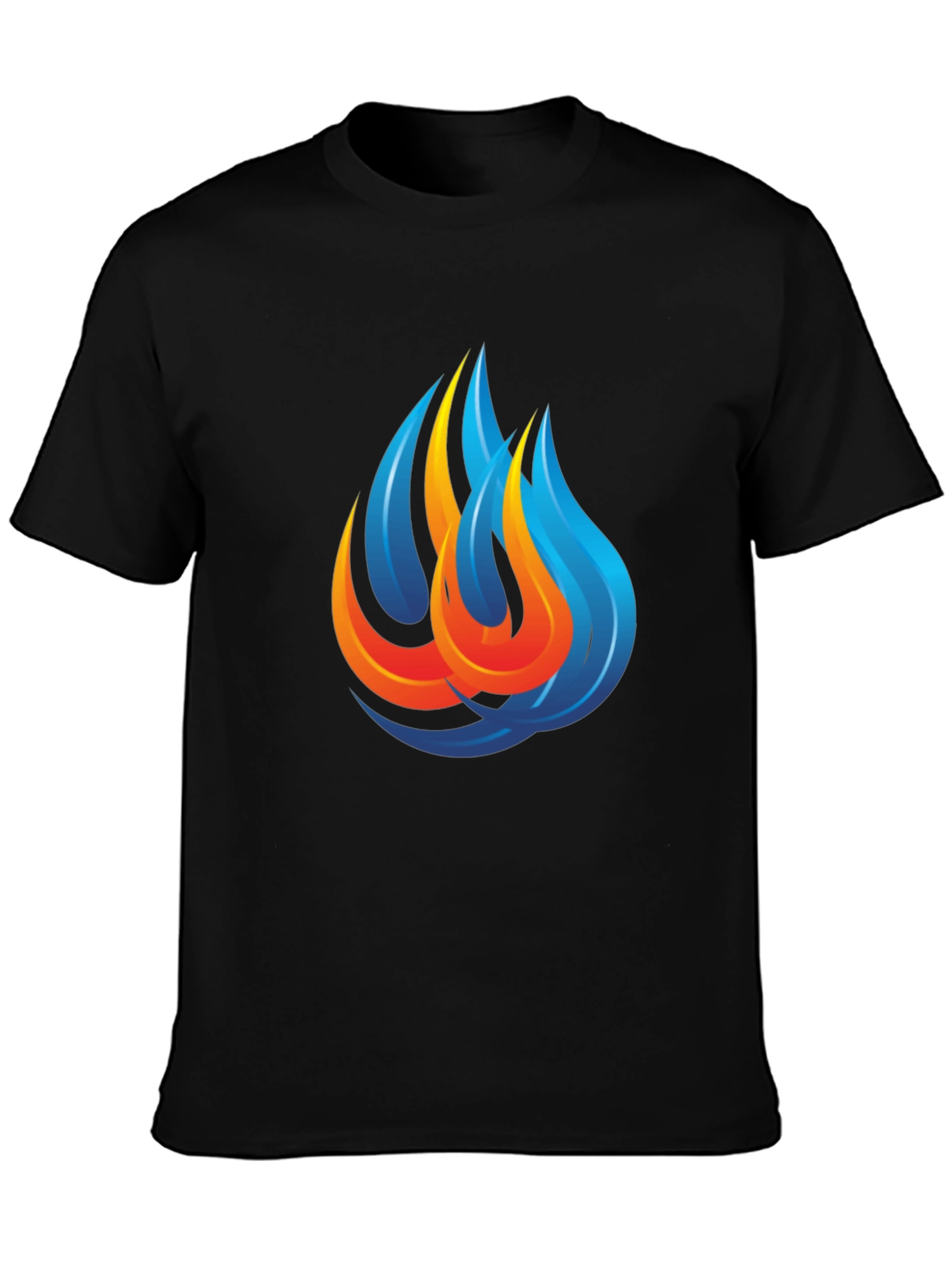 Flame Graphic Black T-Shirt