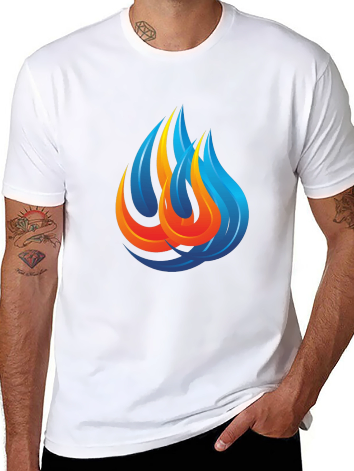 Flame Graphic Black T-Shirt