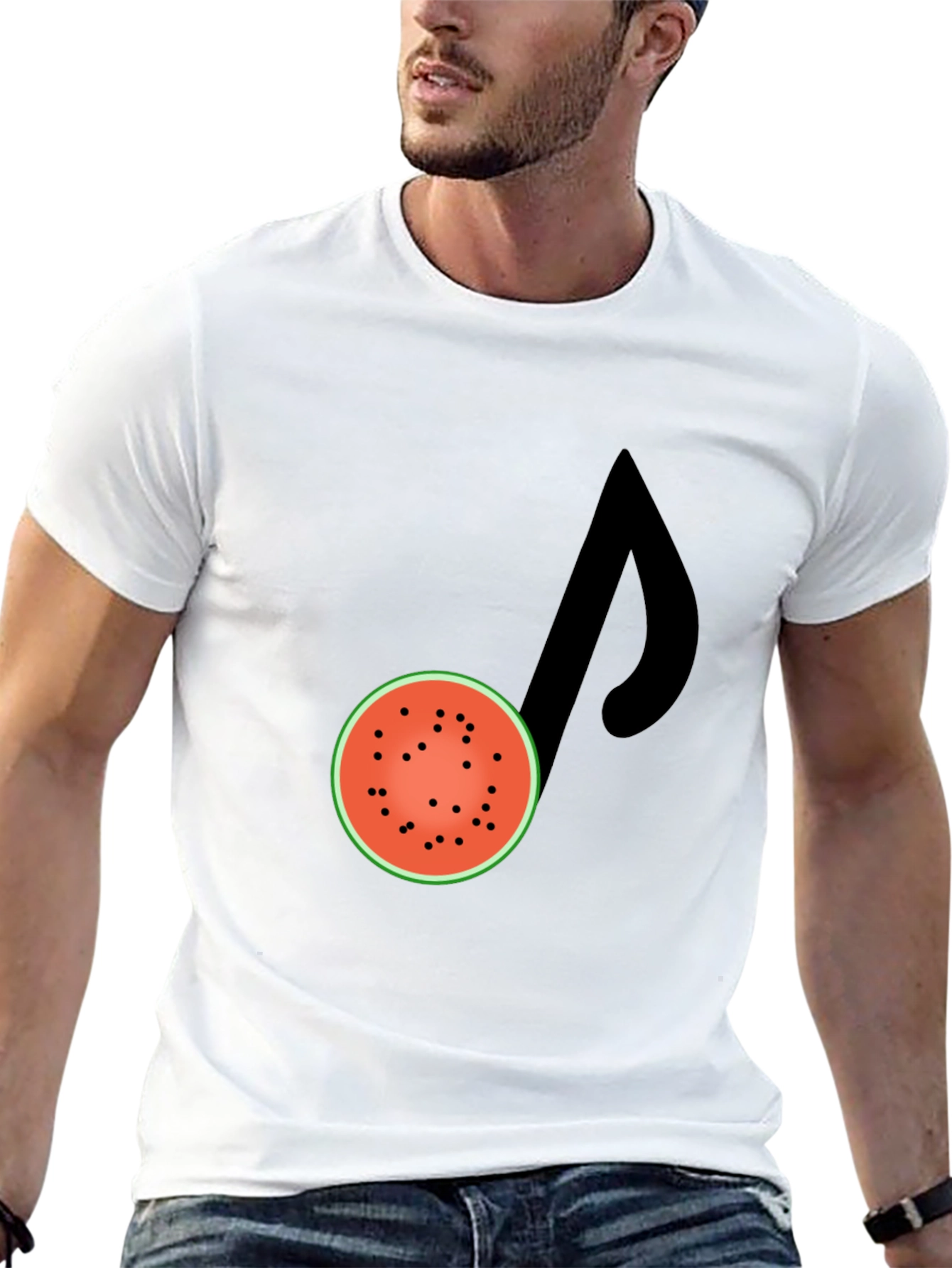 Watermelon Music Note Graphic Tee