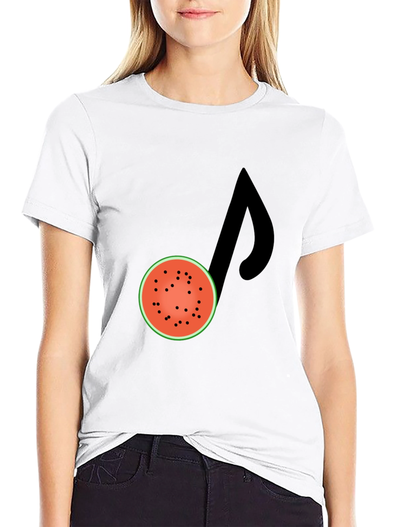 Watermelon Music Note Graphic Tee