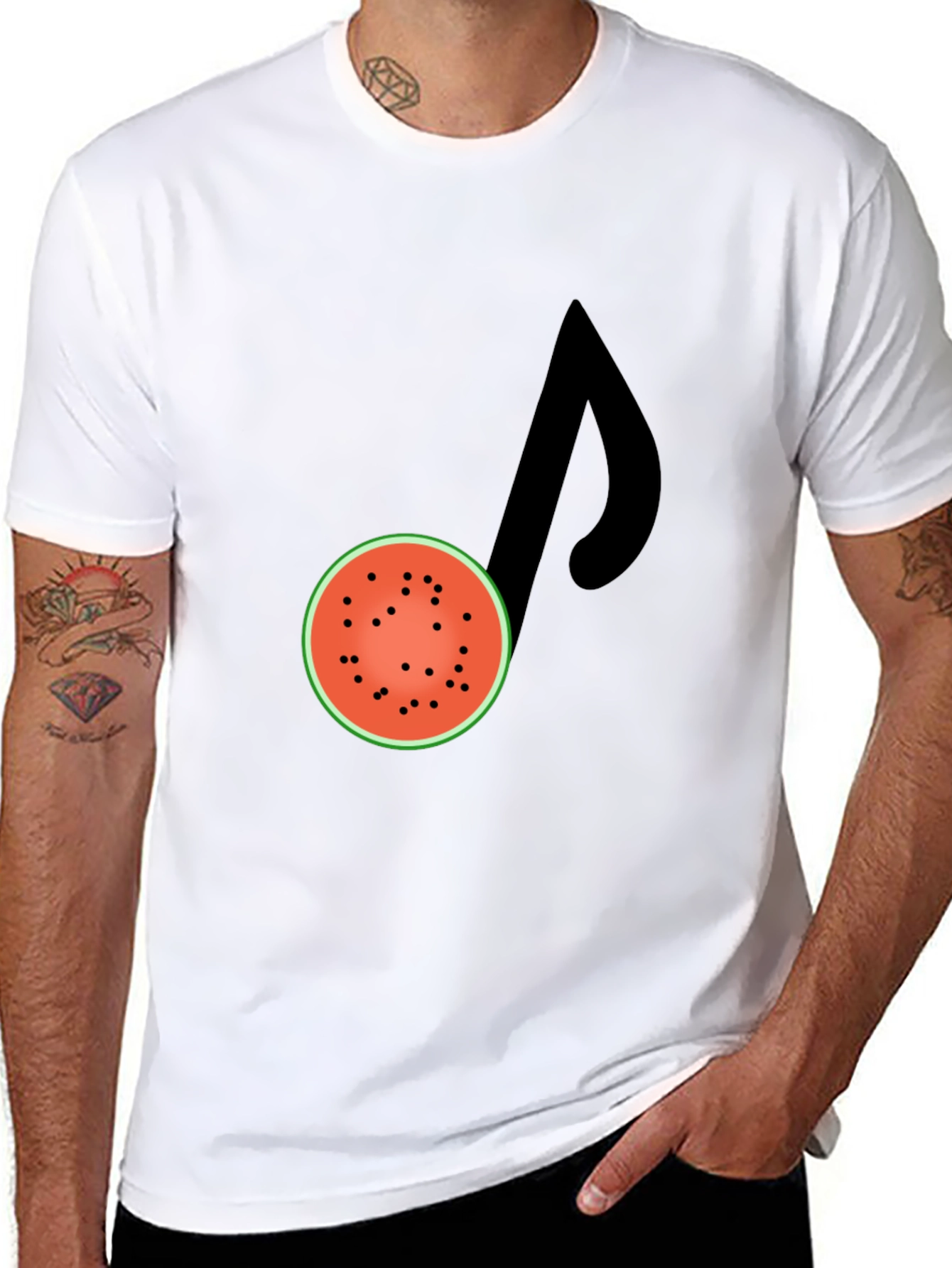 Watermelon Music Note Graphic Tee