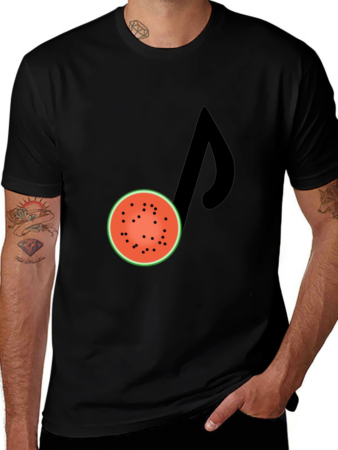 Watermelon Music Note Graphic Tee