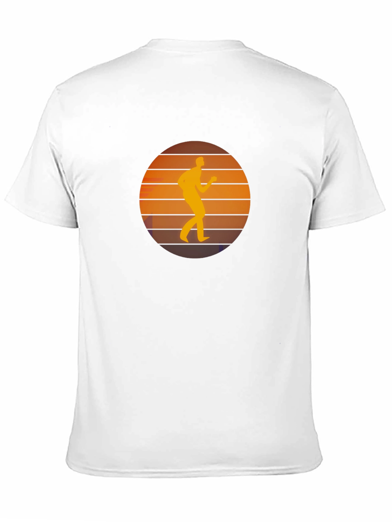 Retro Runner Sunset Graphic Black T-Shirt