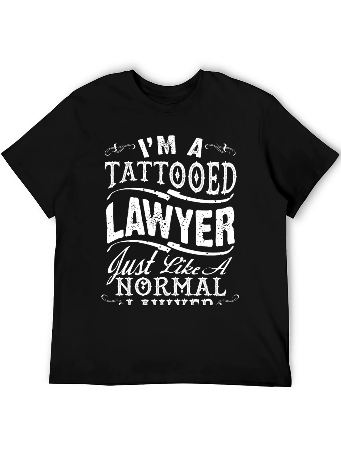 Tattooed Lawyer Graphic Tee - Novelty Mens T-Shirt