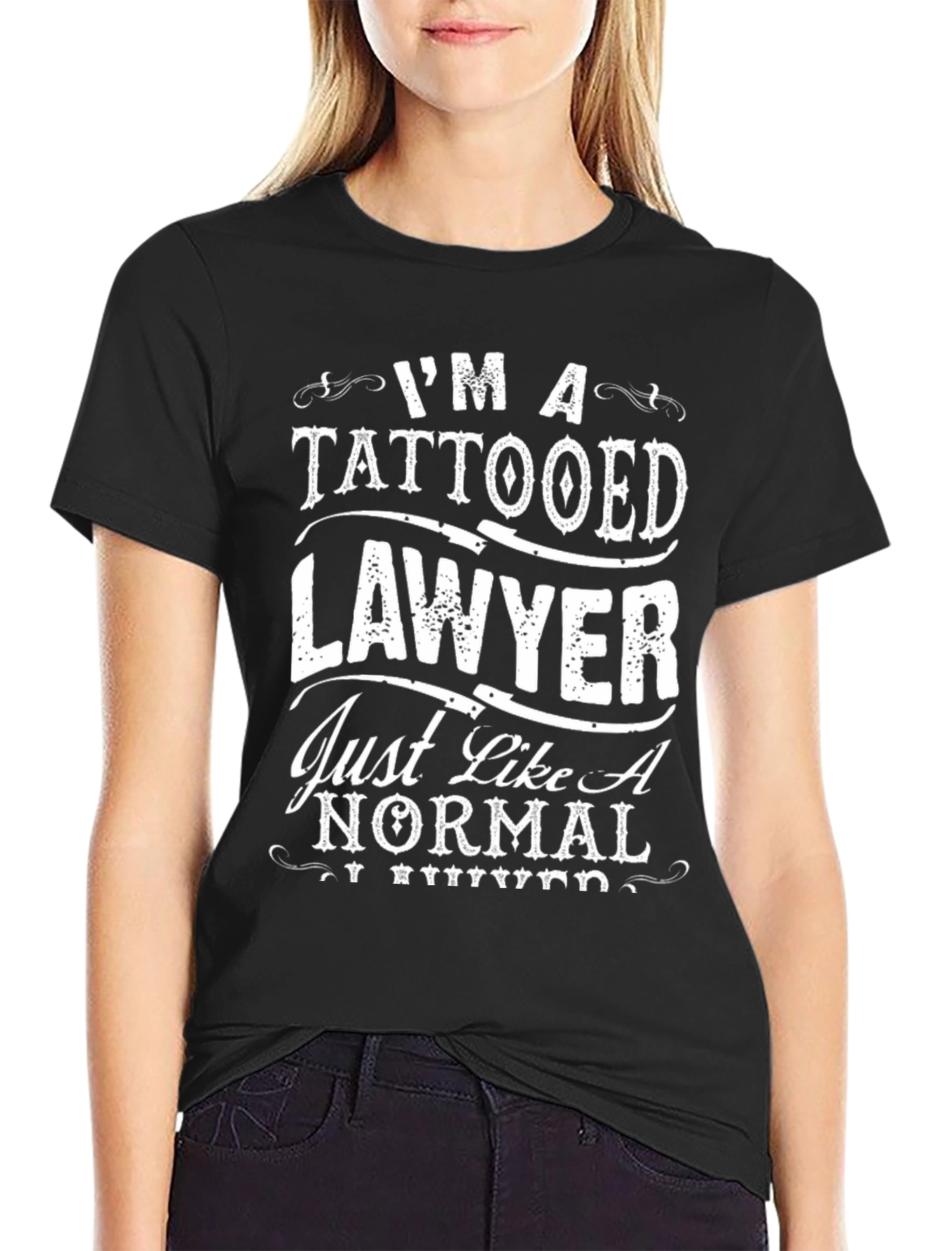 Tattooed Lawyer Graphic Tee - Novelty Mens T-Shirt