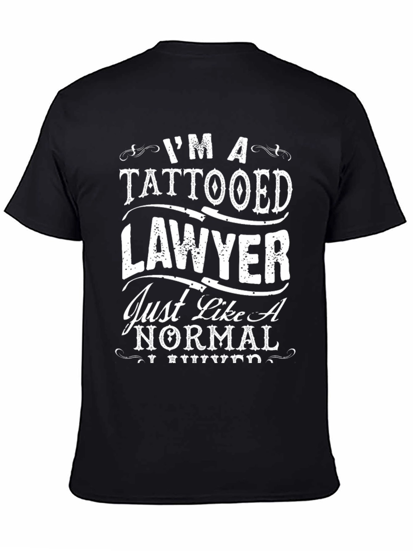 Tattooed Lawyer Graphic Tee - Novelty Mens T-Shirt