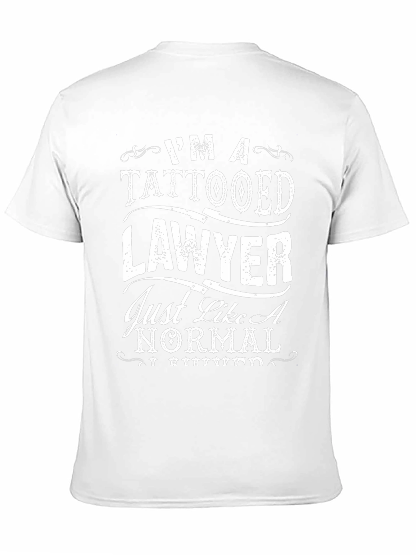 Tattooed Lawyer Graphic Tee - Novelty Mens T-Shirt