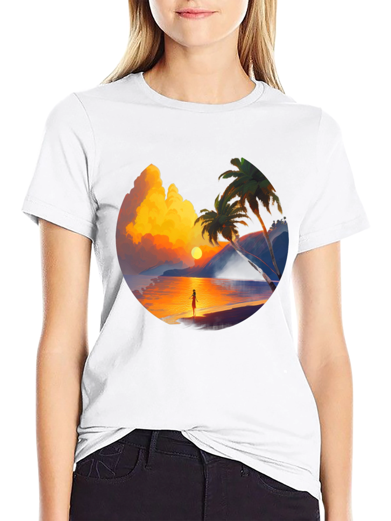 Sunset Beach Graphic Tee - Tropical Vibe
