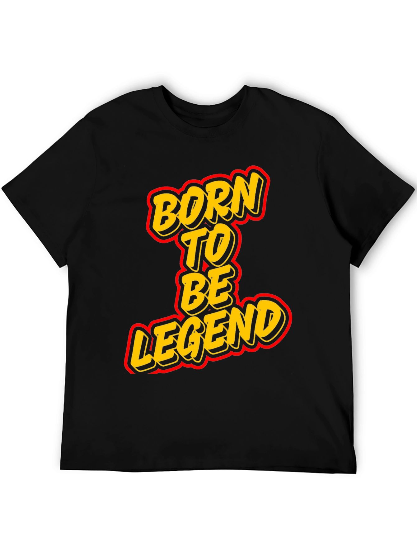Born To Be Legend Black Graphic Tee