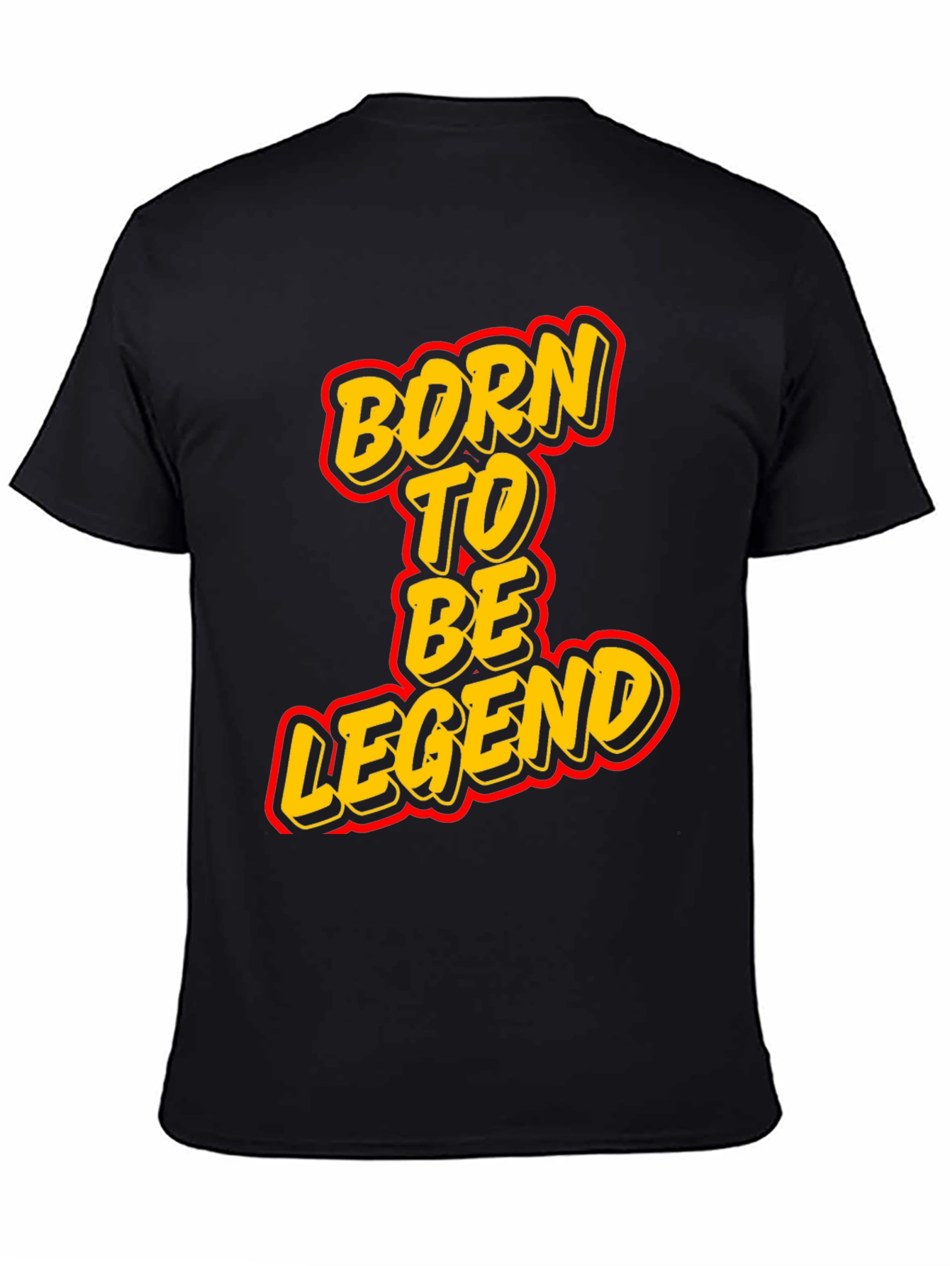 Born To Be Legend Black Graphic Tee