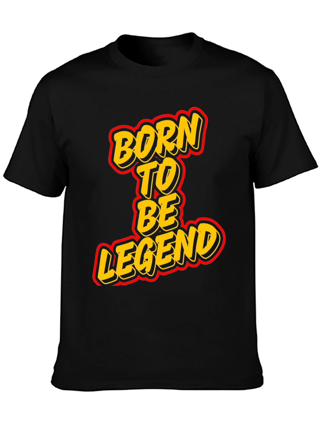 Born To Be Legend Black Graphic Tee