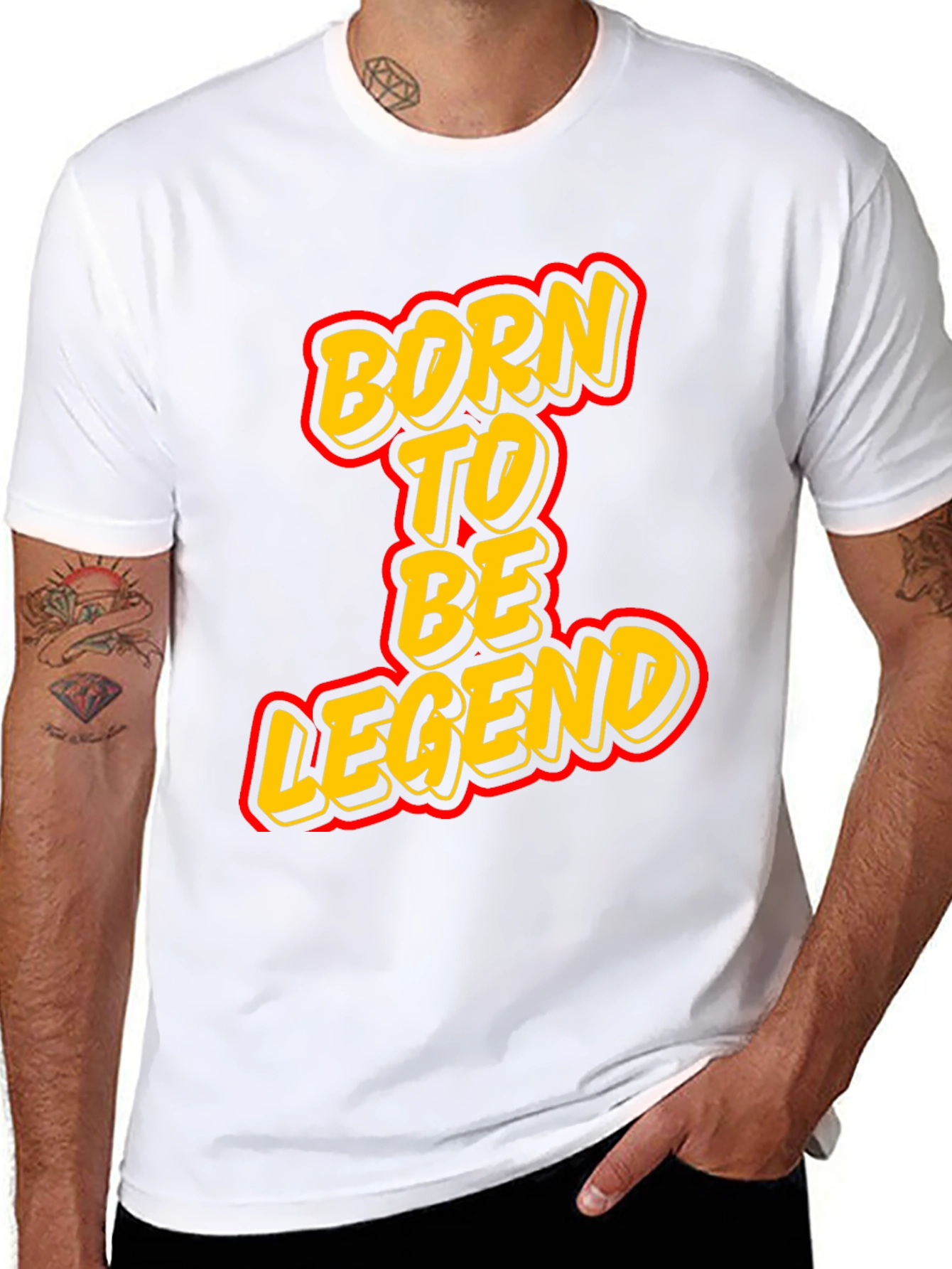 Born To Be Legend Black Graphic Tee