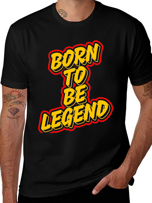Born To Be Legend Black Graphic Tee