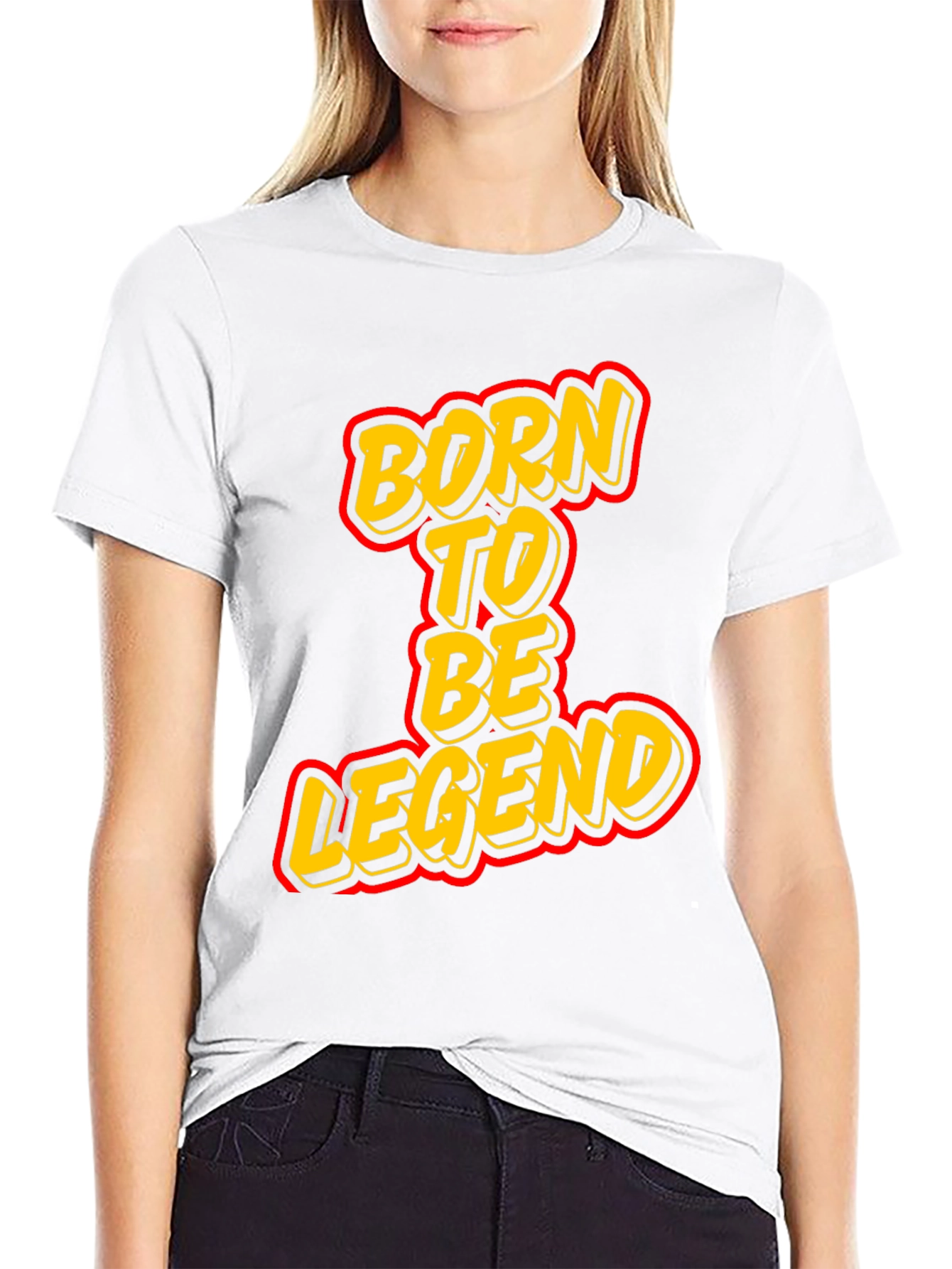 Born To Be Legend Black Graphic Tee