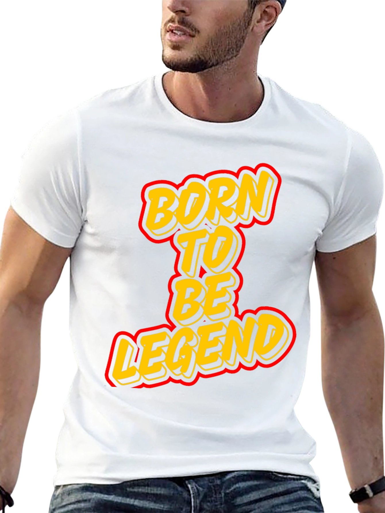 Born To Be Legend Black Graphic Tee