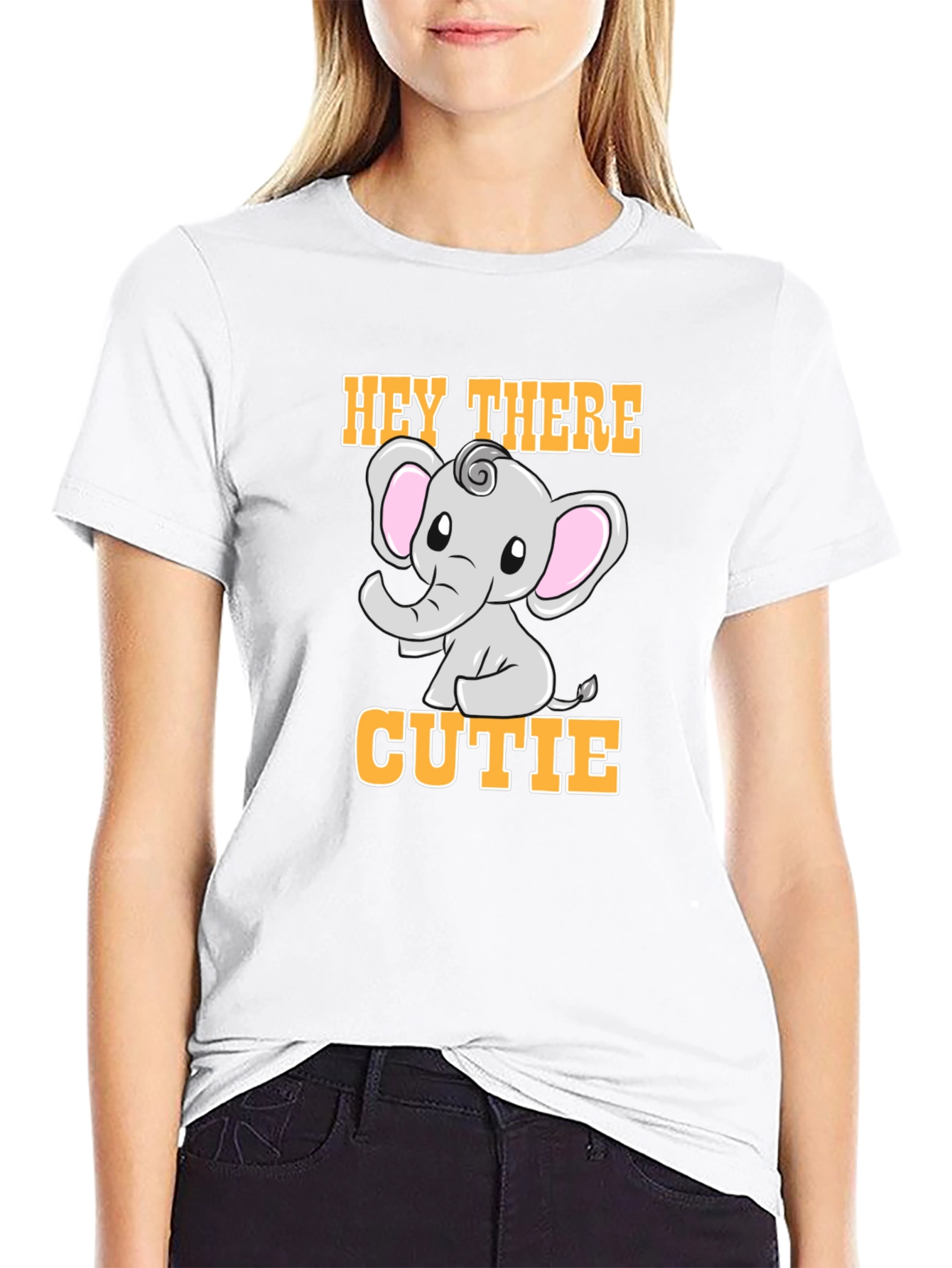 Hey There Cutie Elephant Graphic Tee