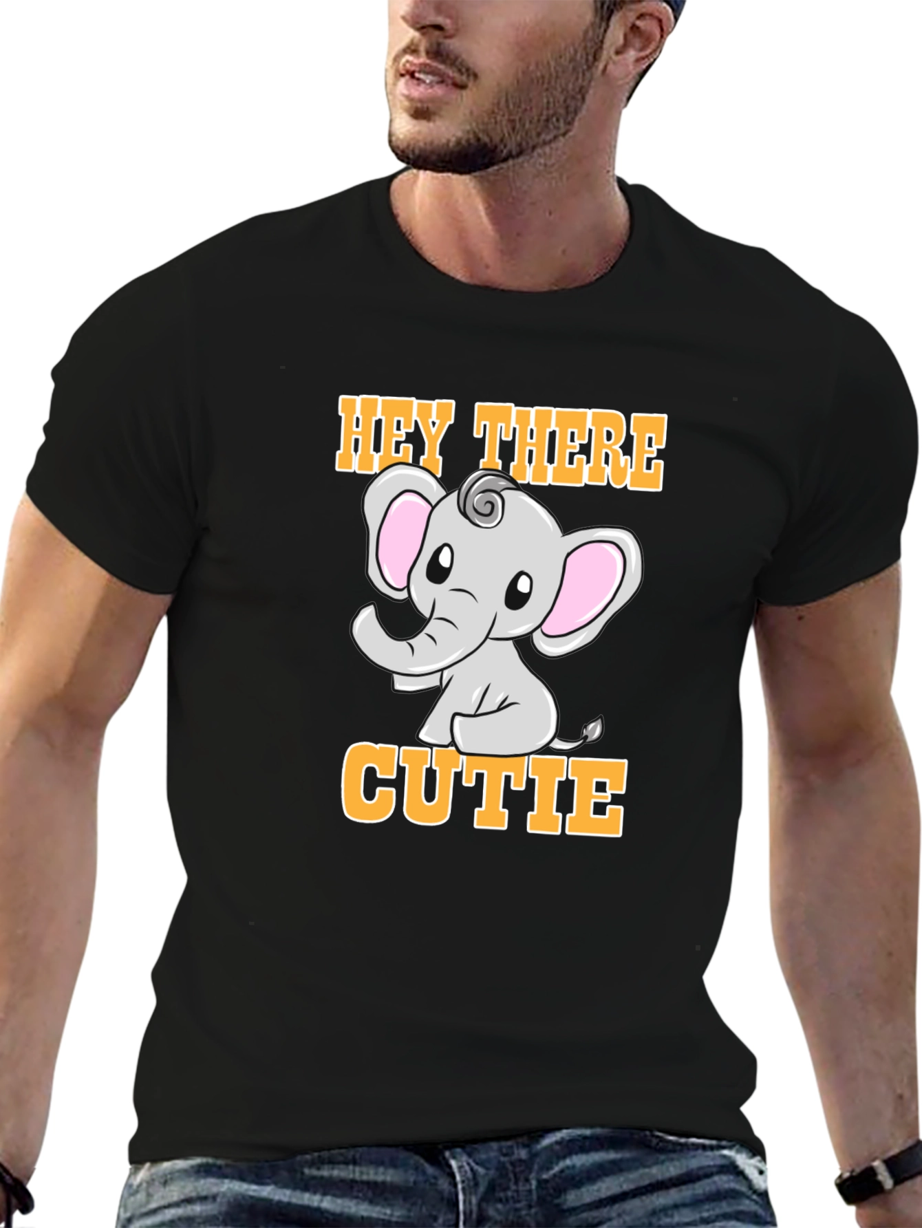 Hey There Cutie Elephant Graphic Tee