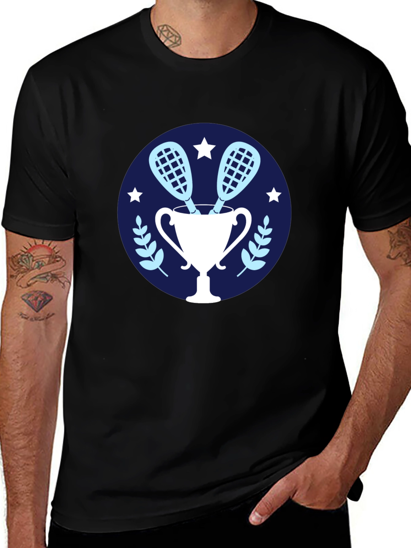 Lacrosse Champion Black T-Shirt