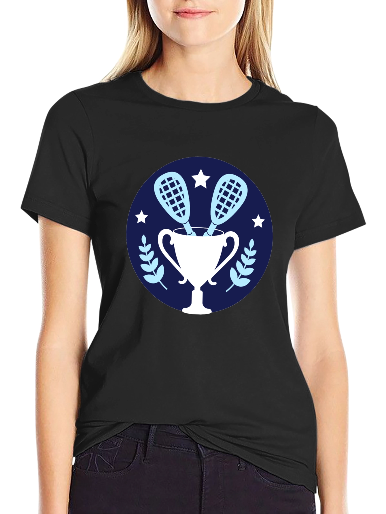 Lacrosse Champion Black T-Shirt