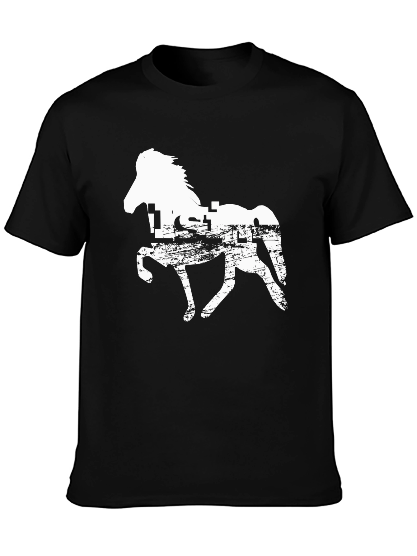 Horse Silhouette Graphic Print Tee