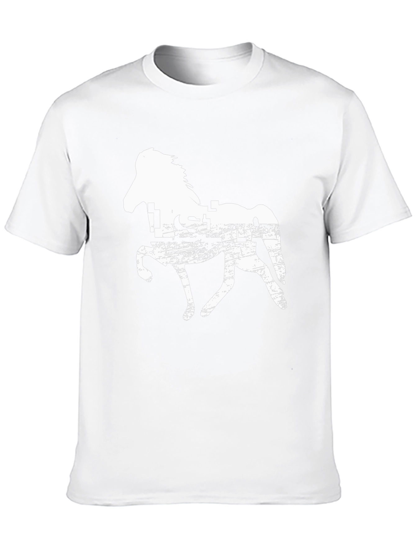 Horse Silhouette Graphic Print Tee