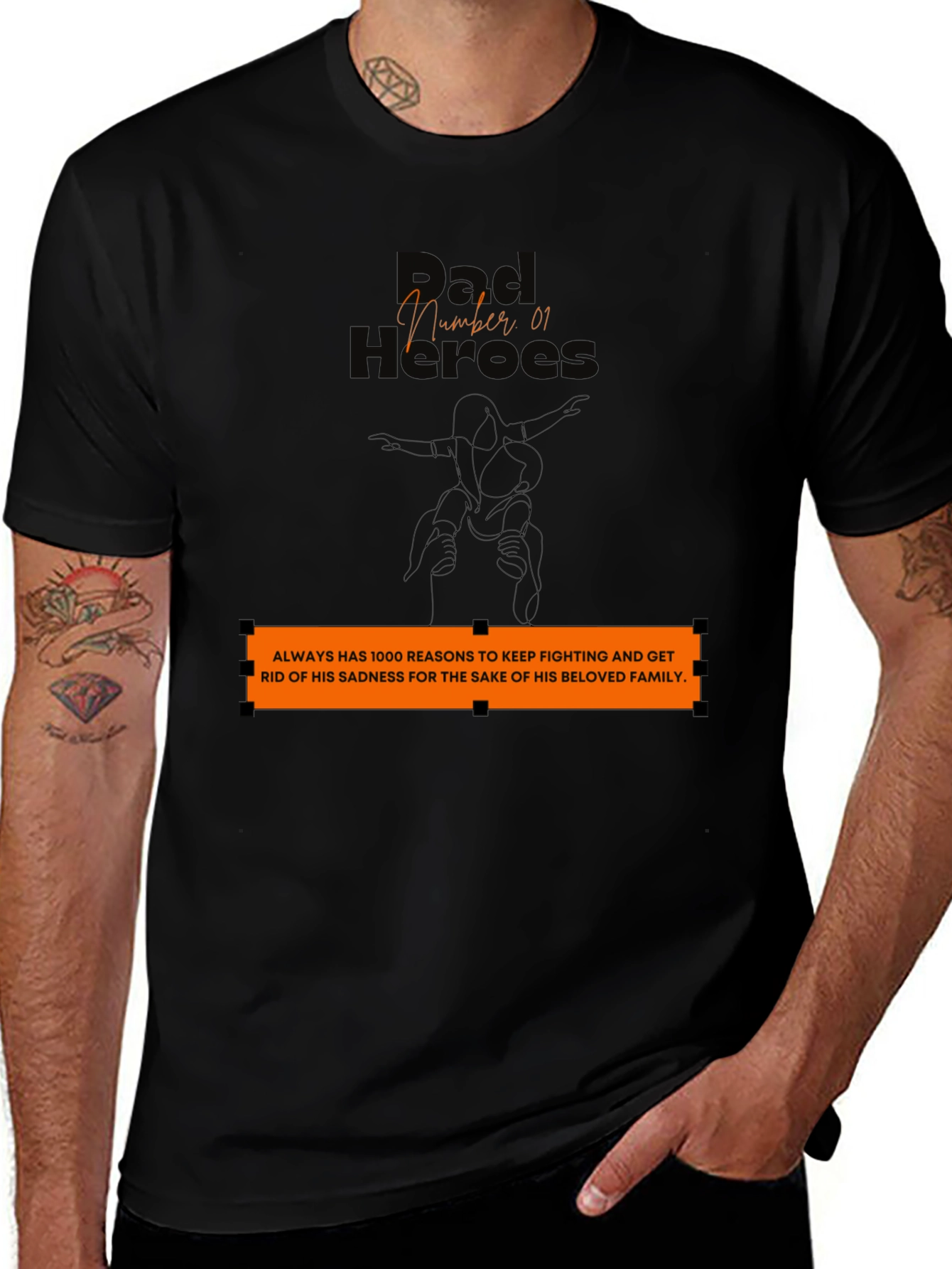 Dad Hero T-Shirt: Family Strength