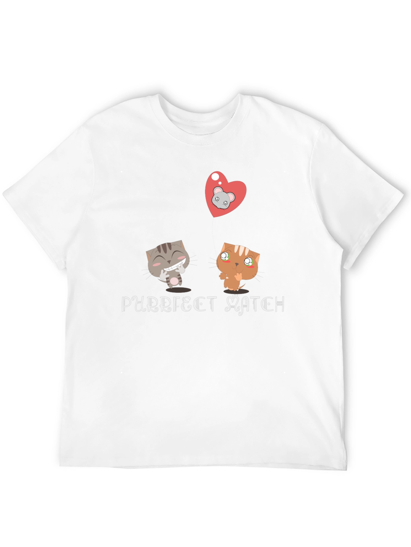 Purrfect Match Graphic Tee - Cat Lovers Gift