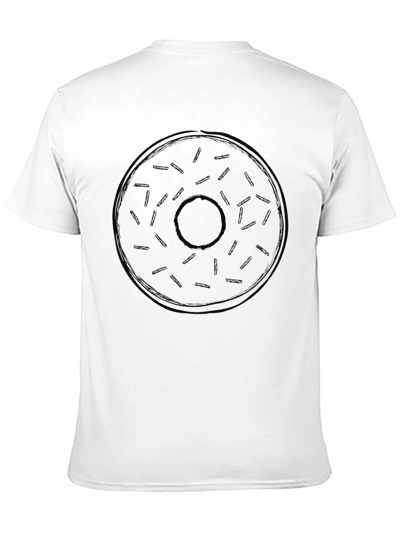 Donut Graphic Black T-Shirt - Casual Wear