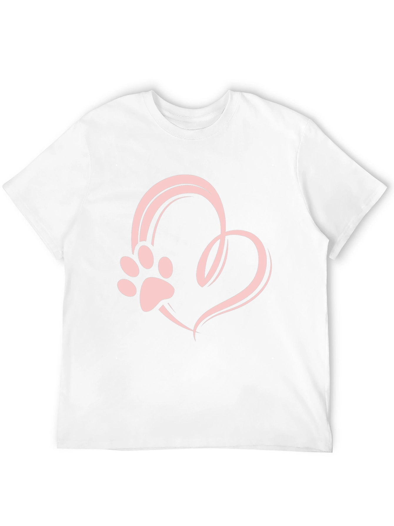 Heart Paw Print Graphic Tee - Black