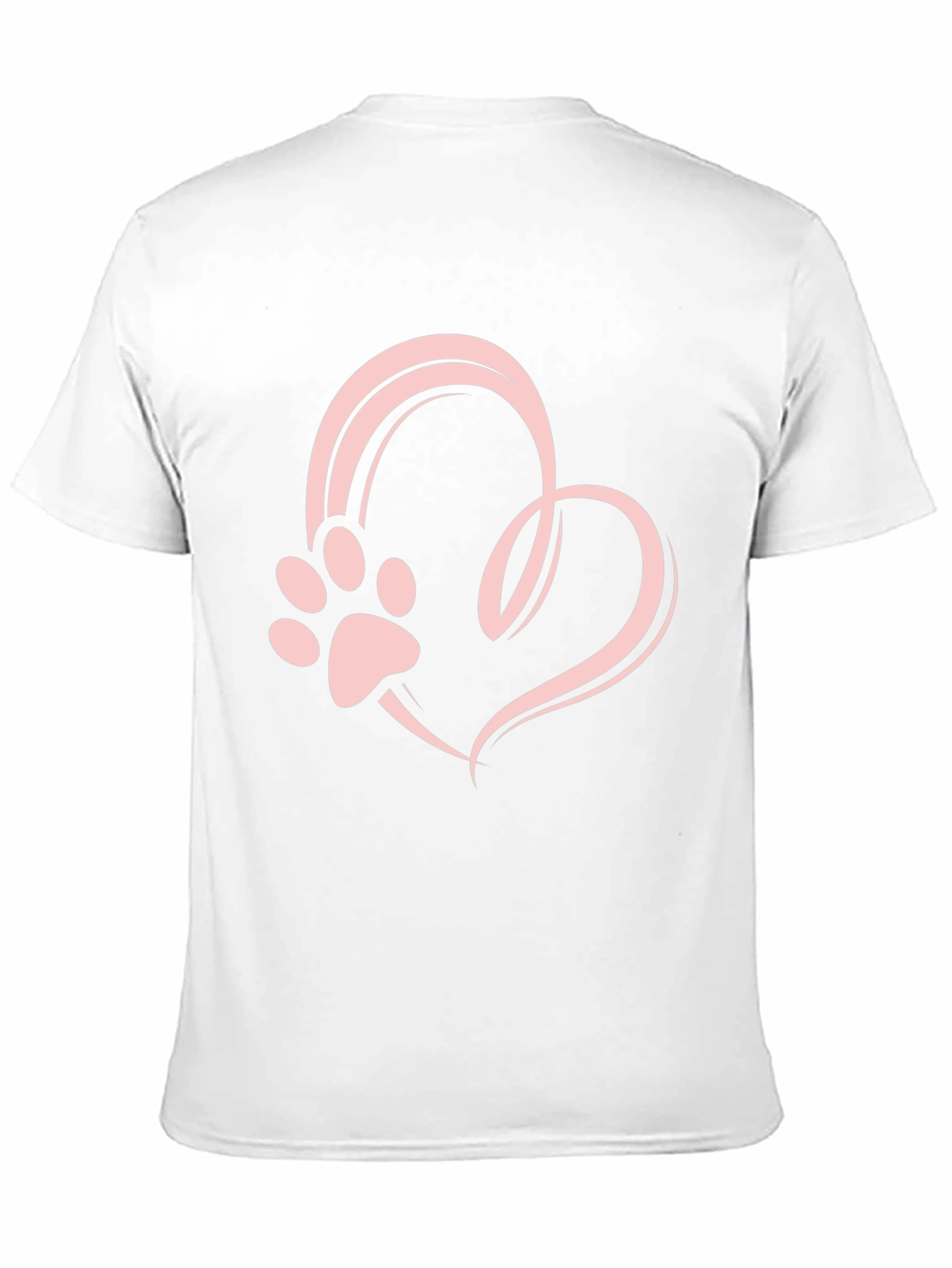 Heart Paw Print Graphic Tee - Black