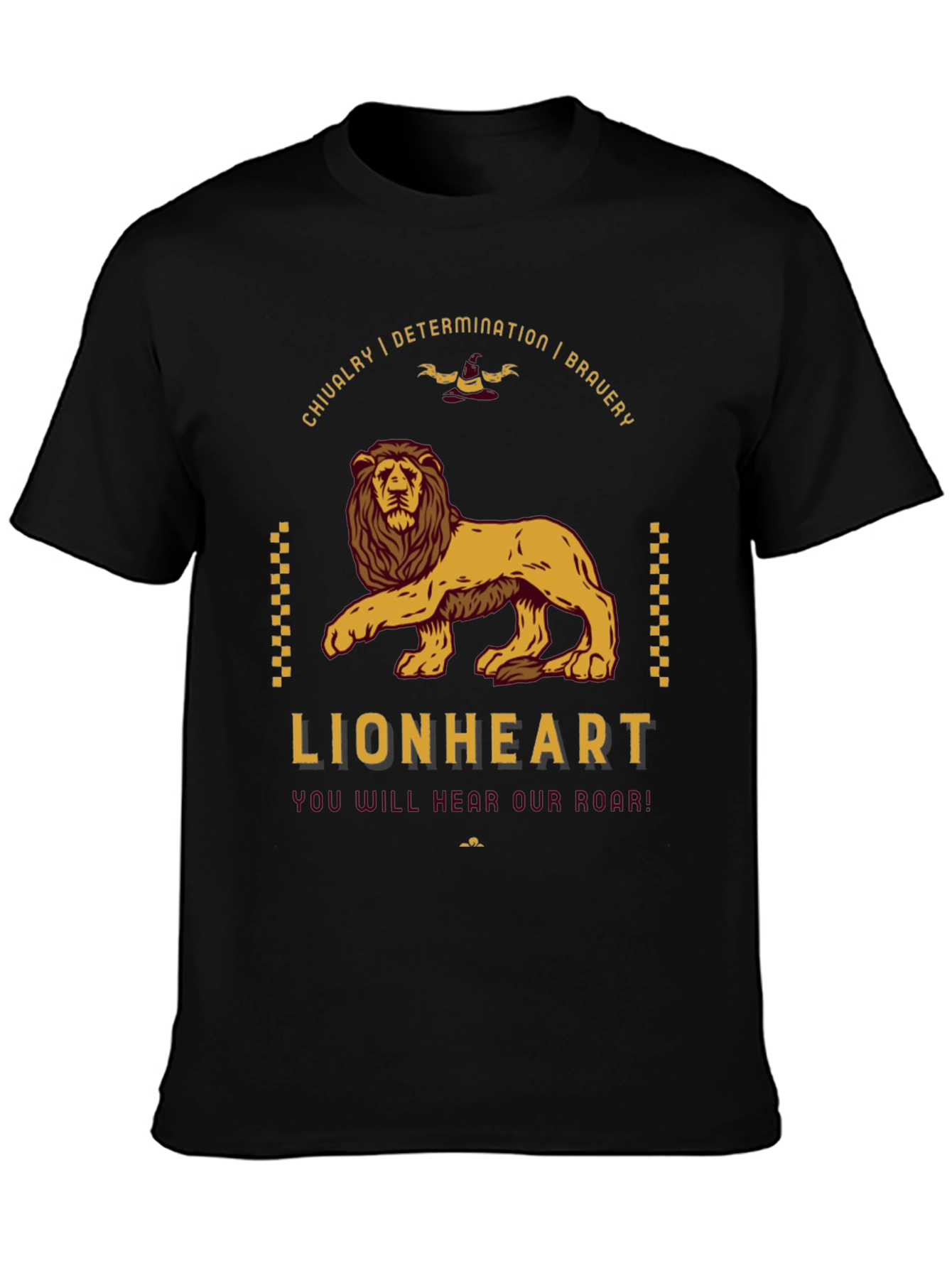 Lionheart Graphic Tee - Chivalry Bravery Determination