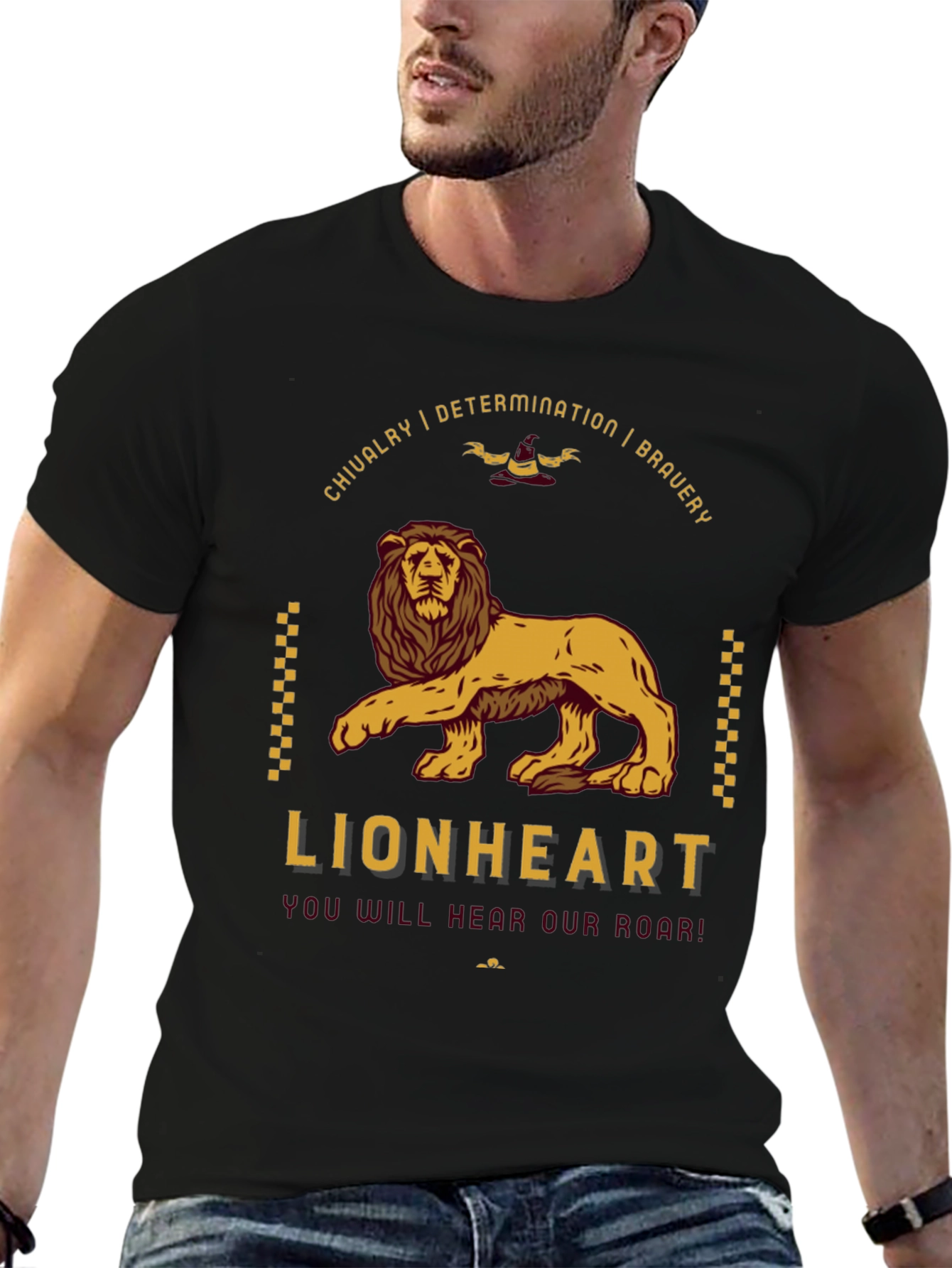 Lionheart Graphic Tee - Chivalry Bravery Determination