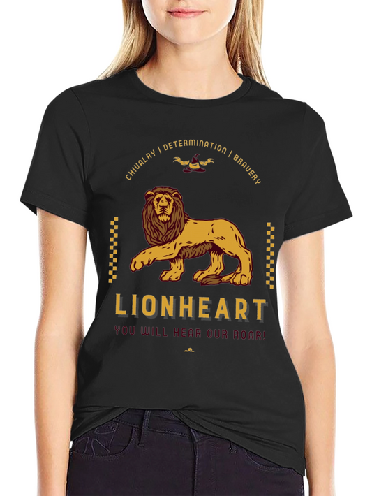 Lionheart Graphic Tee - Chivalry Bravery Determination