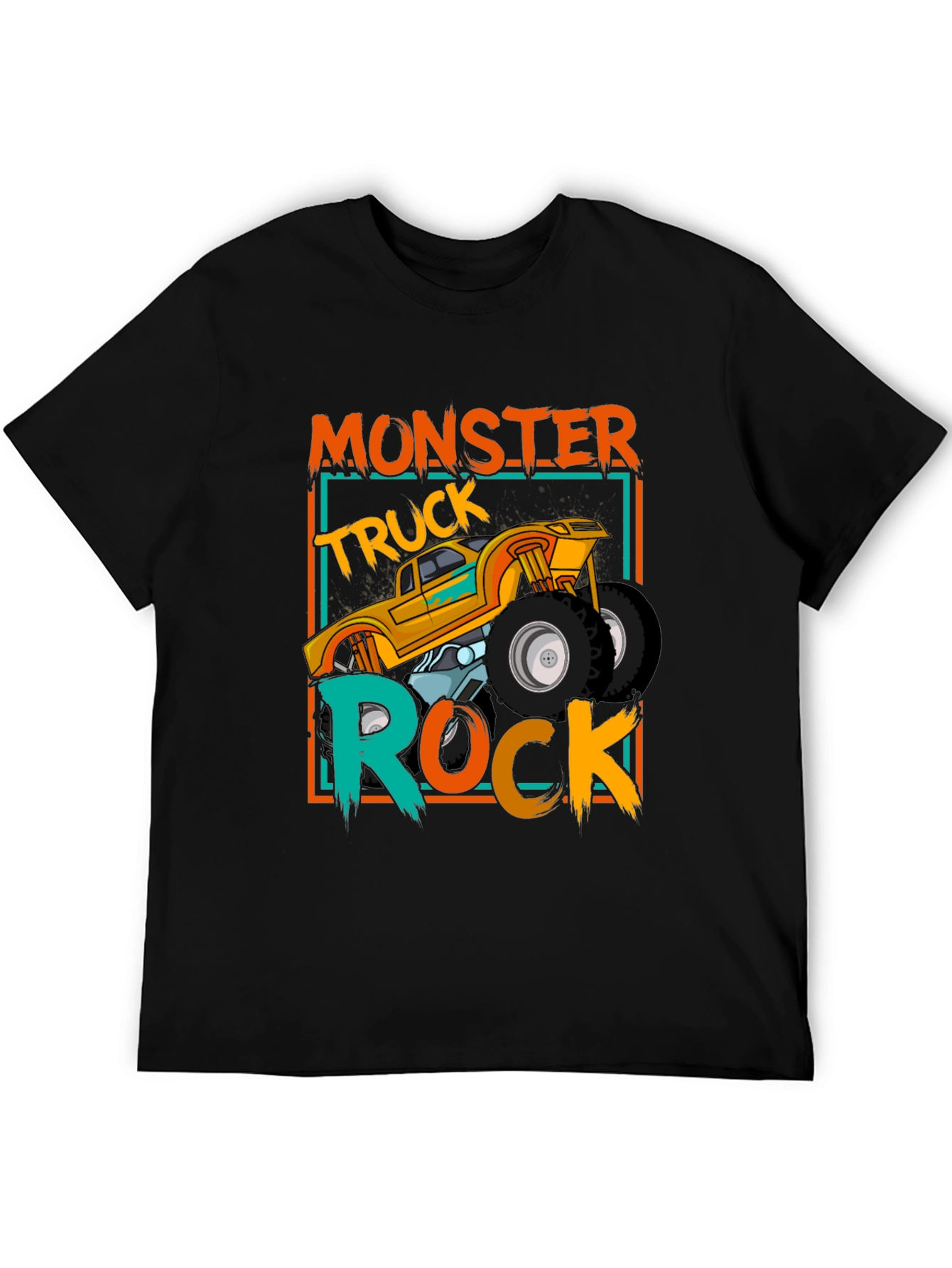 Monster Truck Rock Graphic Tee - Black