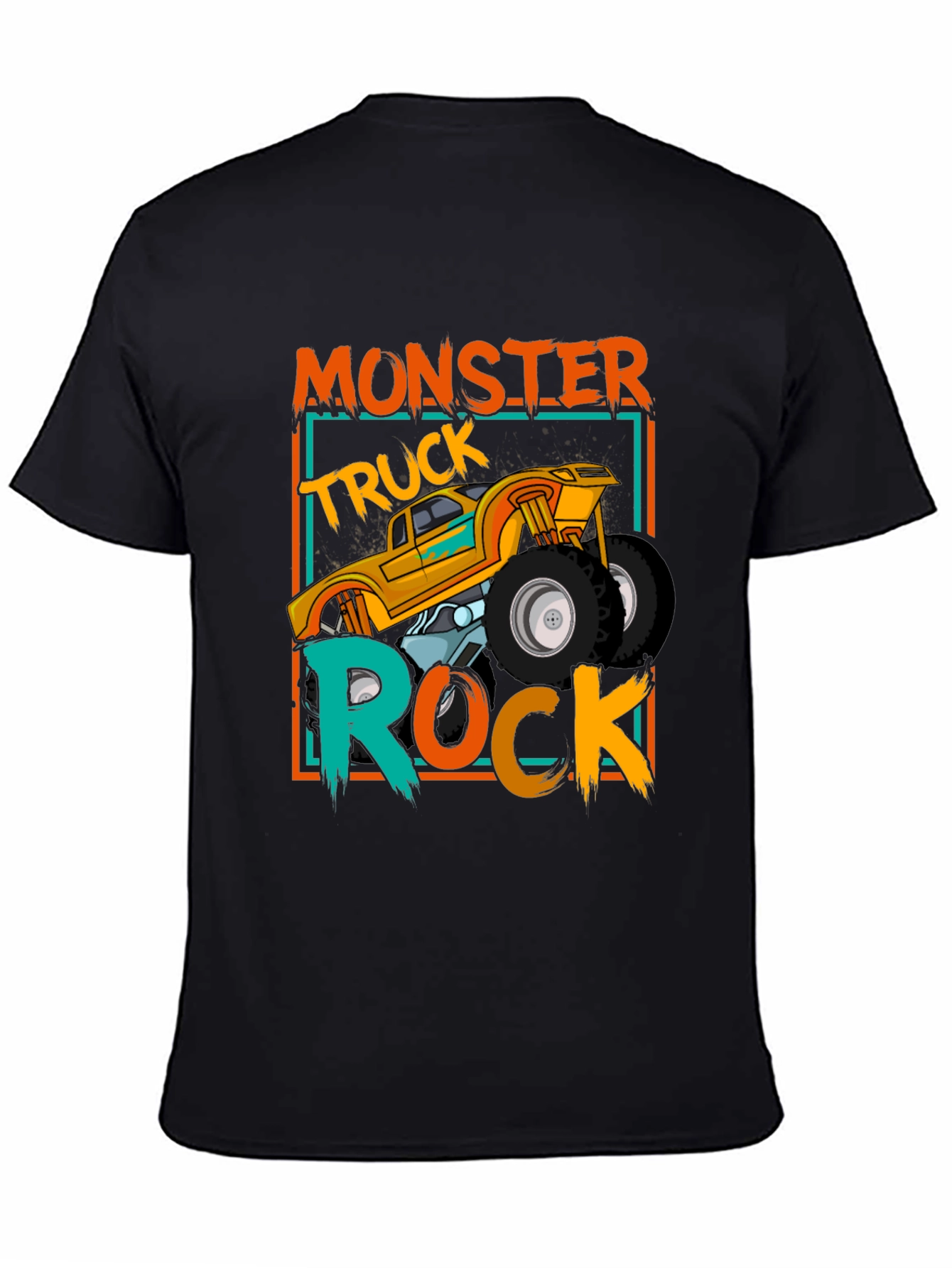 Monster Truck Rock Graphic Tee - Black