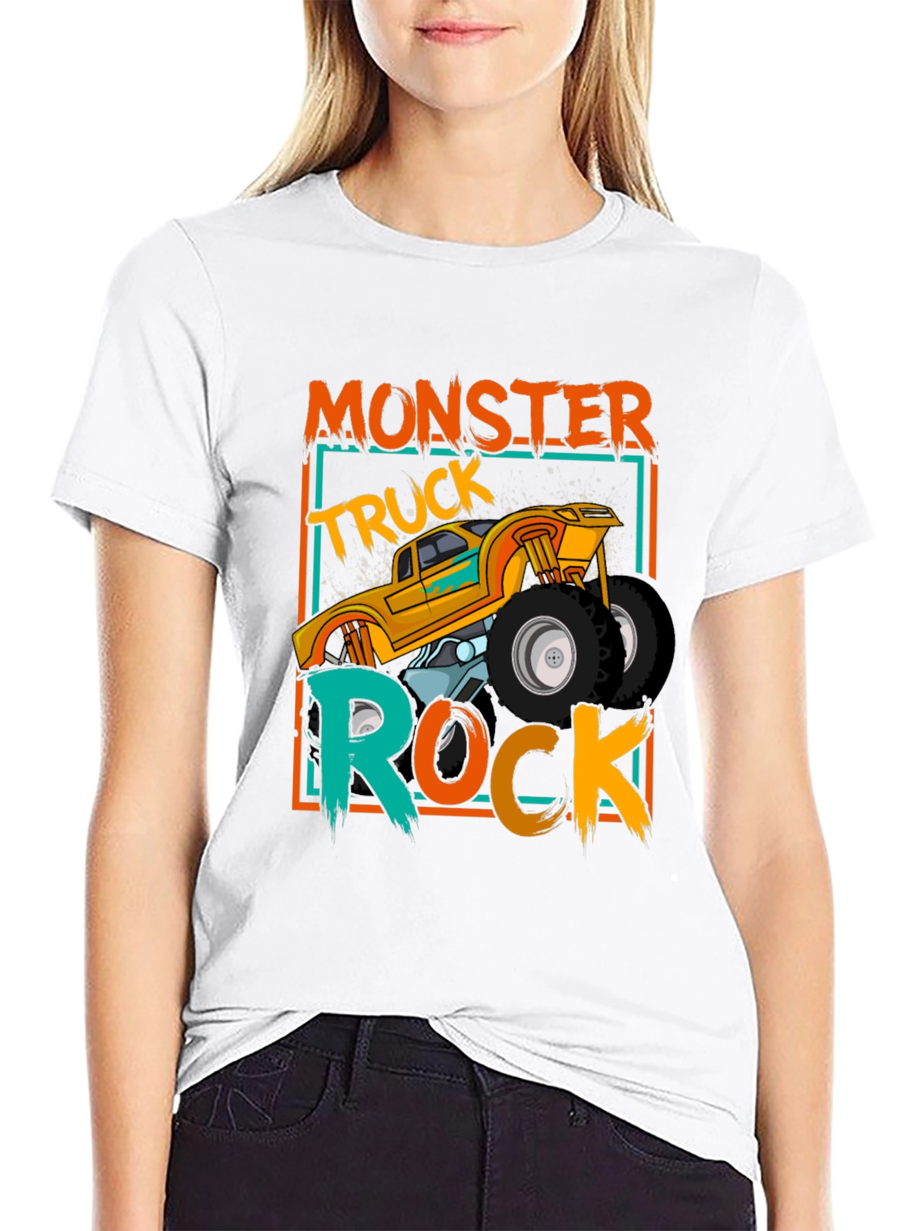Monster Truck Rock Graphic Tee - Black
