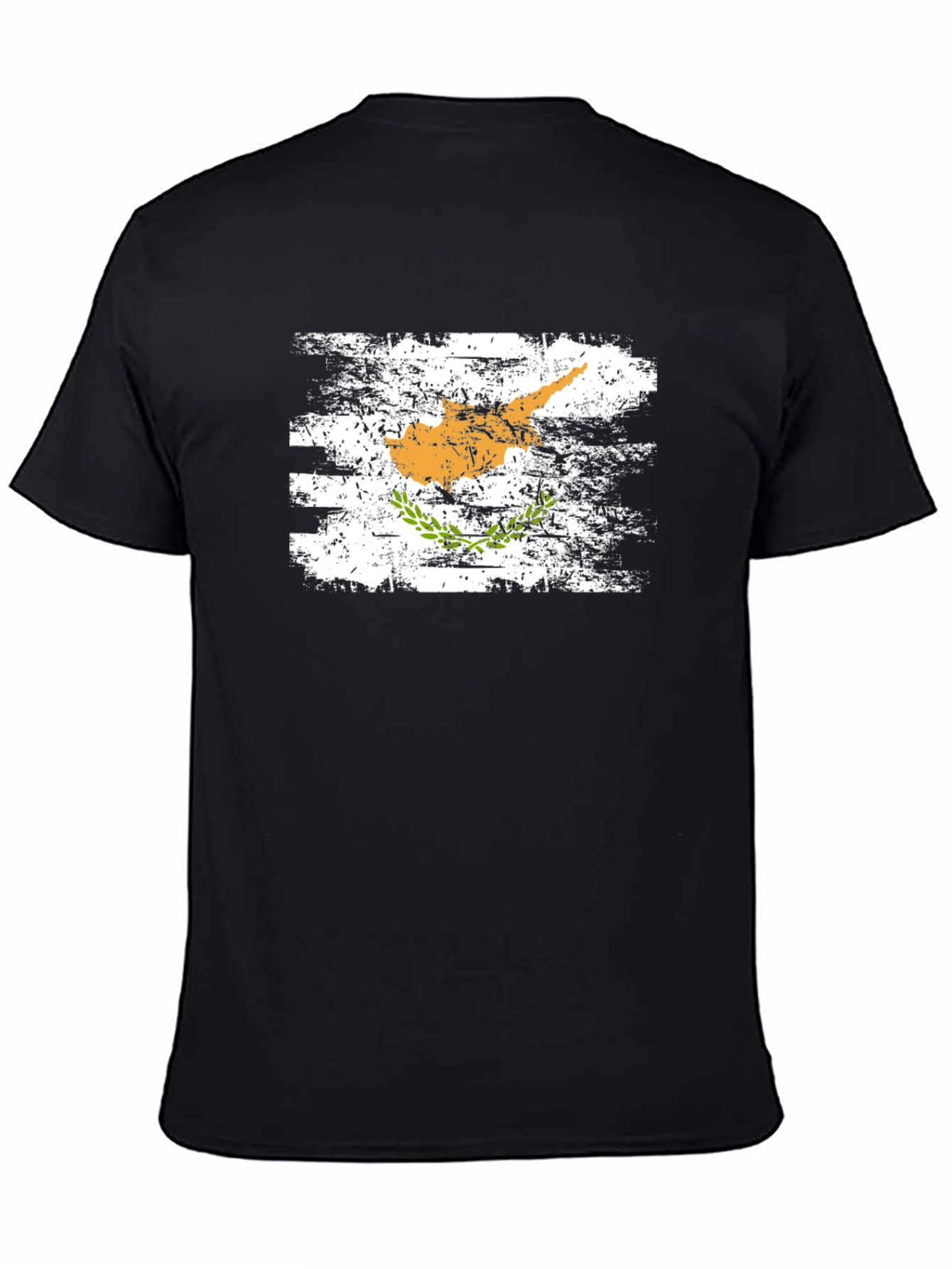 Cyprus Flag T-Shirt - Distressed Style Black Tee
