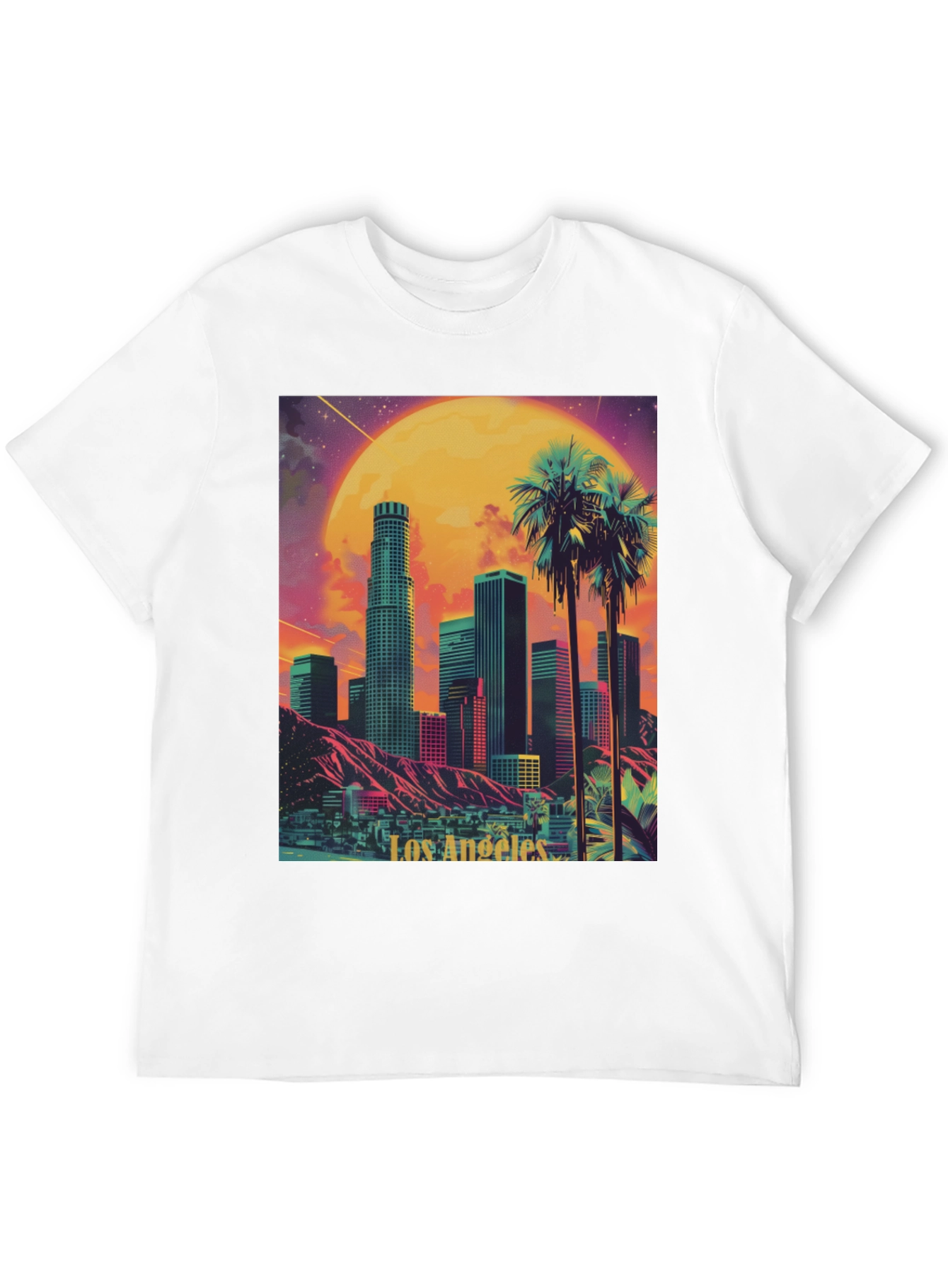 Los Angeles Cityscape Graphic Tee - Retro Style