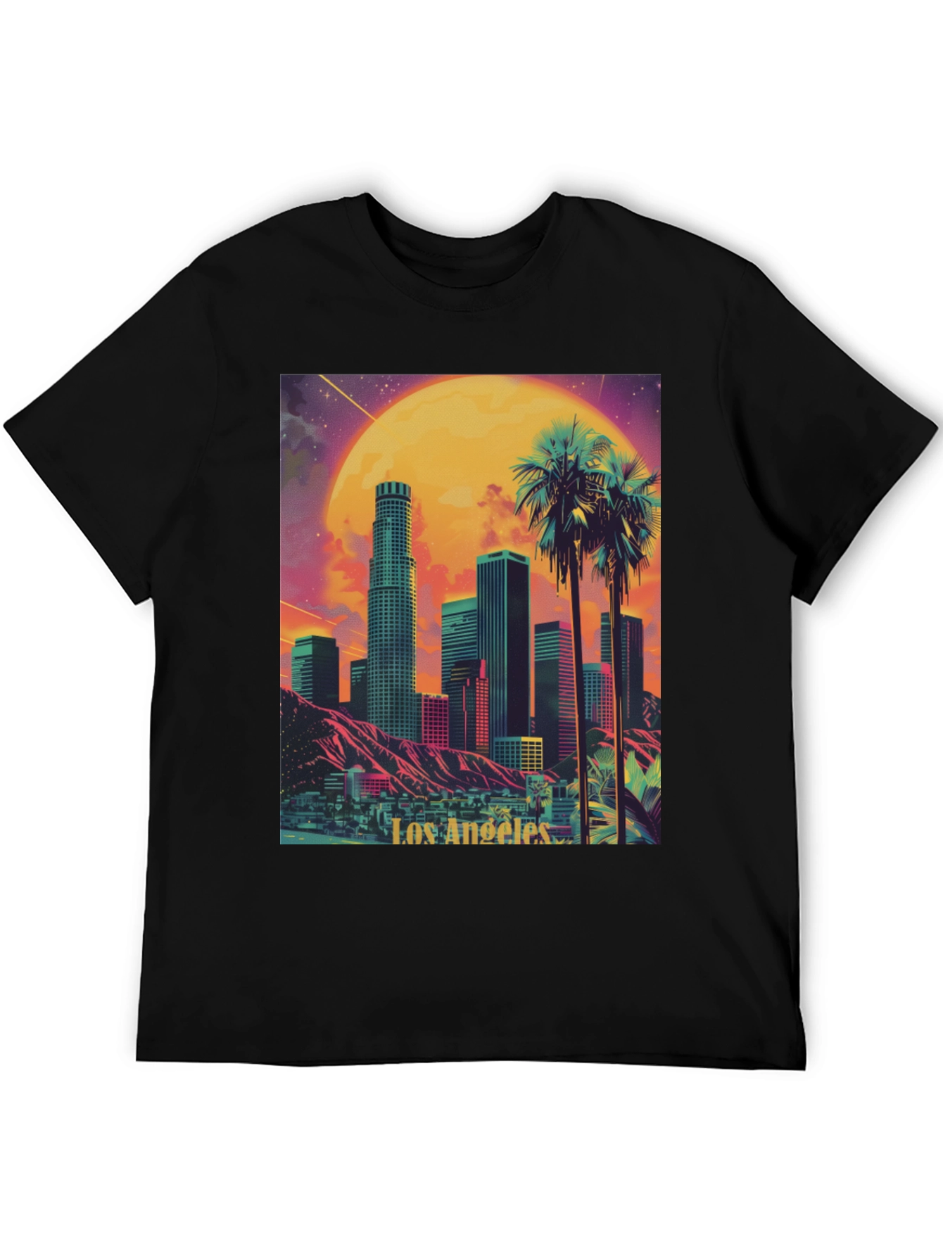 Los Angeles Cityscape Graphic Tee - Retro Style