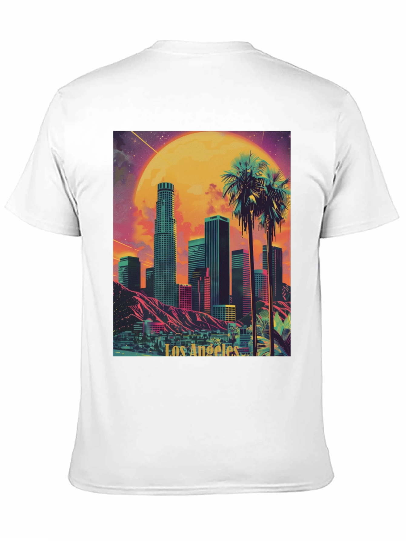 Los Angeles Cityscape Graphic Tee - Retro Style