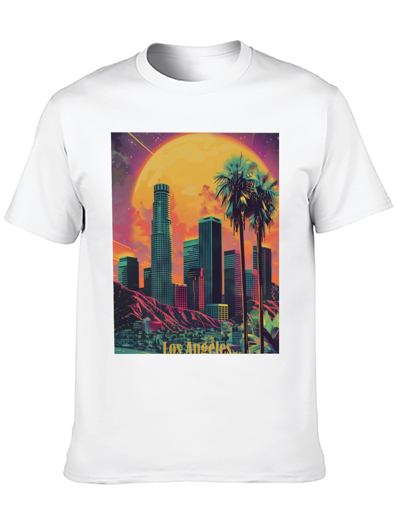 Los Angeles Cityscape Graphic Tee - Retro Style