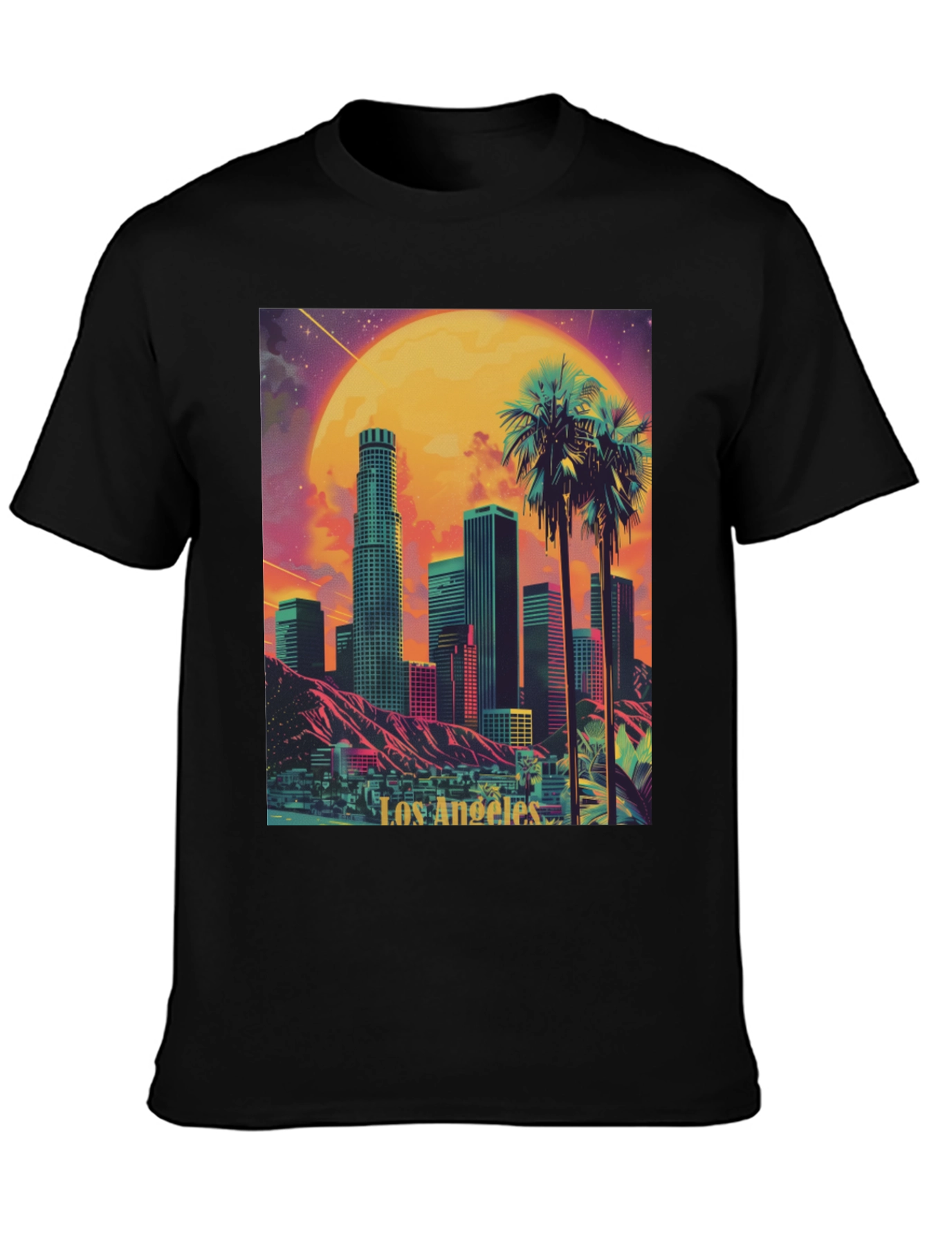 Los Angeles Cityscape Graphic Tee - Retro Style