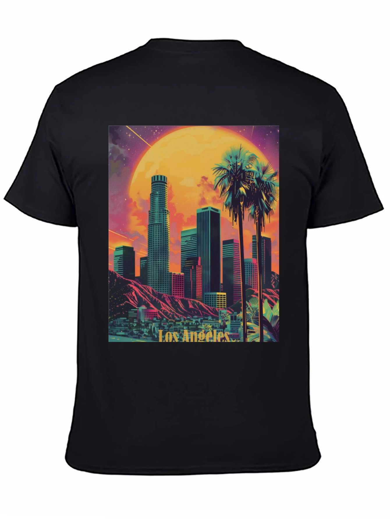 Los Angeles Cityscape Graphic Tee - Retro Style