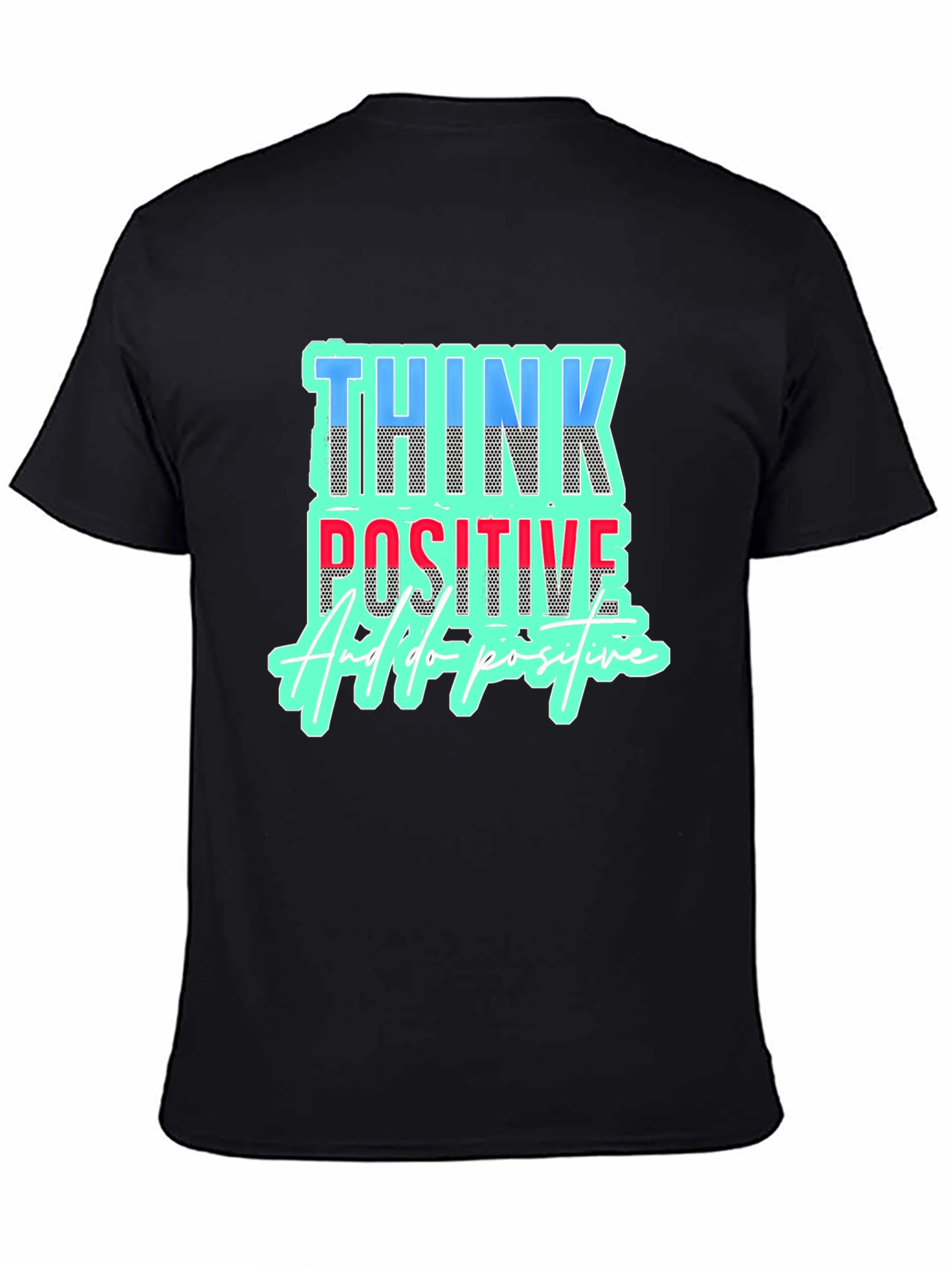 Think Positive Black Graphic Tee