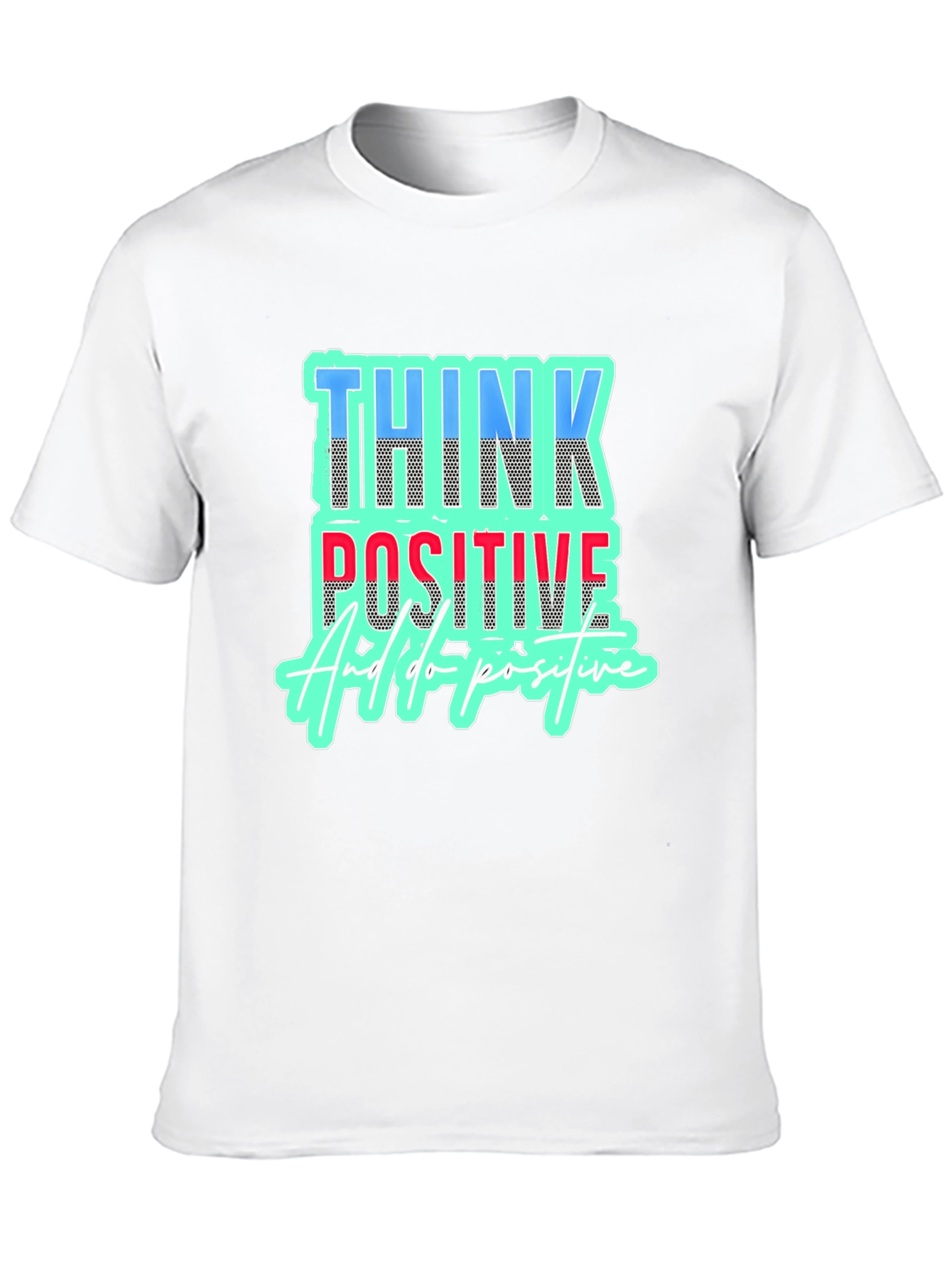 Think Positive Black Graphic Tee