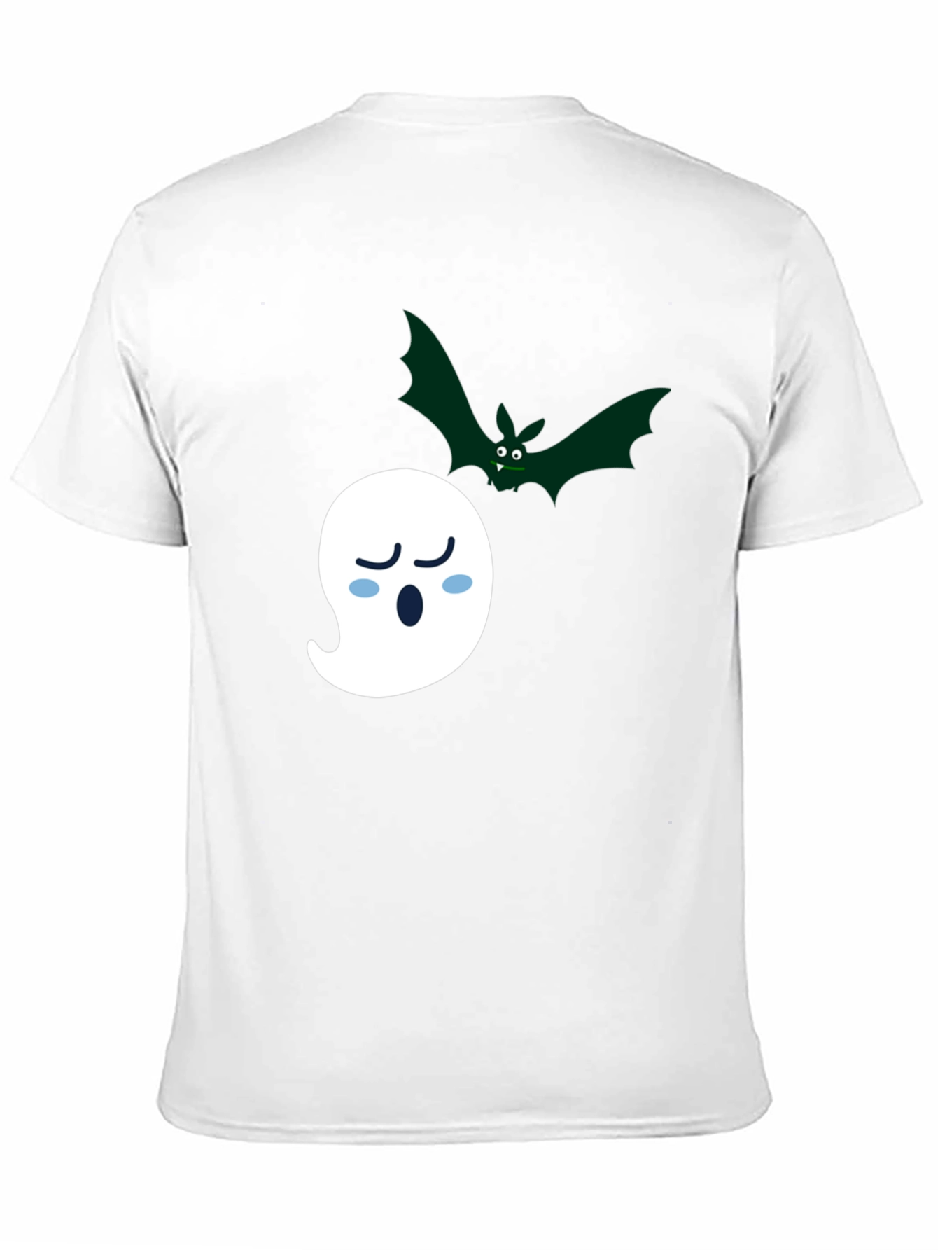 Halloween Ghost & Bat Graphic Tee