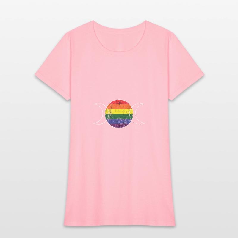 Rainbow Flag Triple Moon Wicca Lgbt Witch